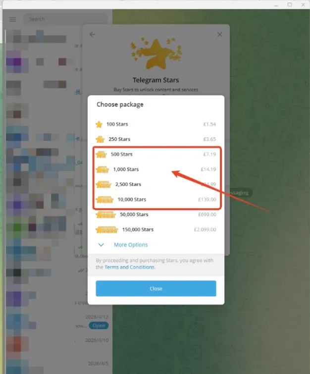 Top Up Telegram Stars