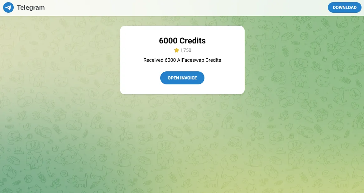 Telegram payment interface