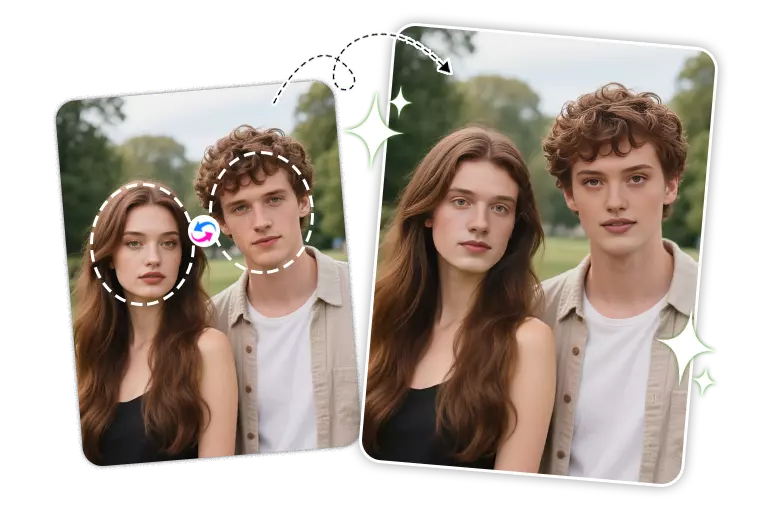 Face swapping with couples photo to prank your partner