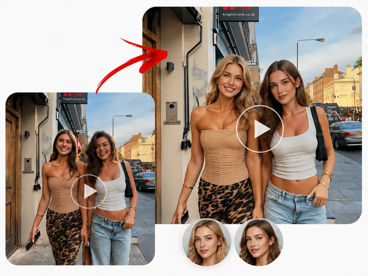 Private and Secure AI Multi-Face Swapping Video